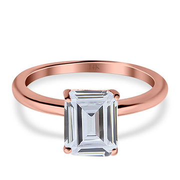 Cathedral Emerald Engagement Ring